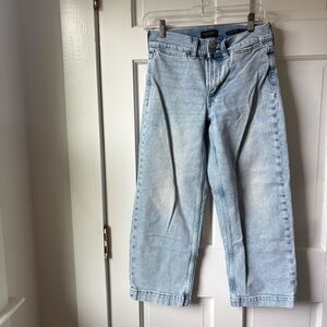 Banana Republic Light Blue High-Rise Wife Leg Crop Denim Jeans Size 25